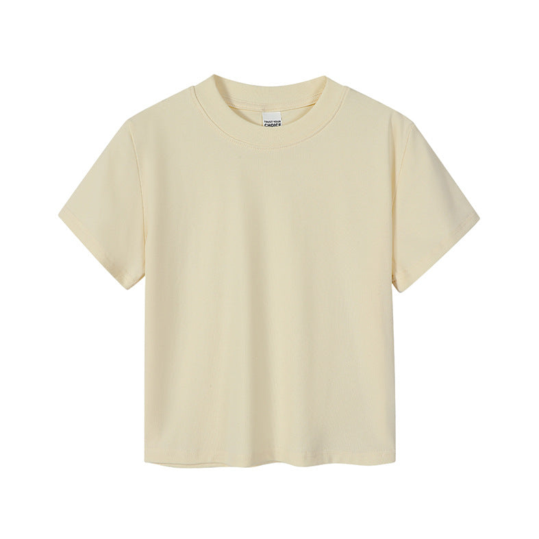 Basic White Short-Sleeve Crop Top