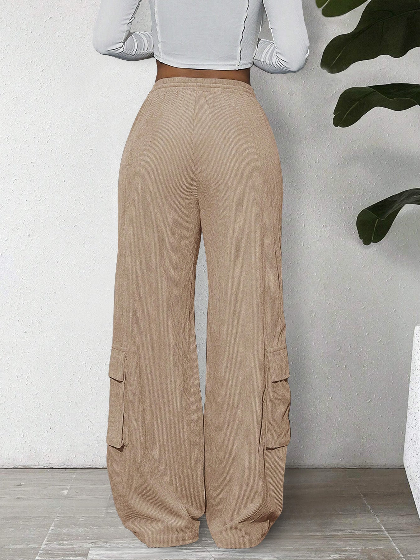Vintage Wide-Leg Parachute Cargo Pants