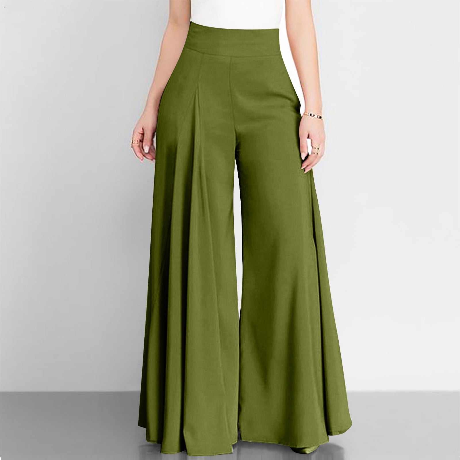 High-Waist Wide Leg Office Pants
