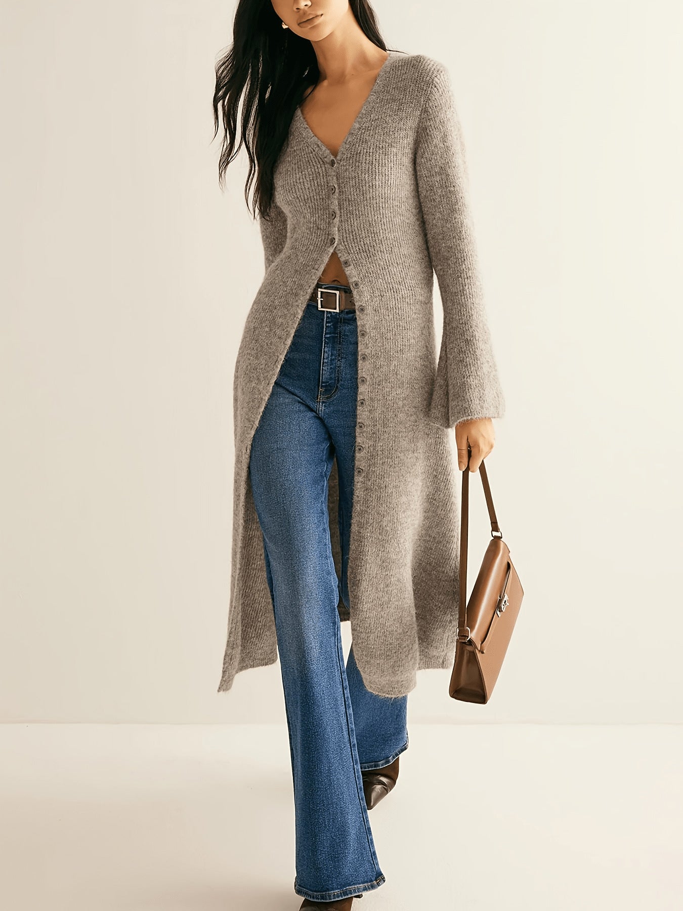 Vintage Longline Knit Cardigan