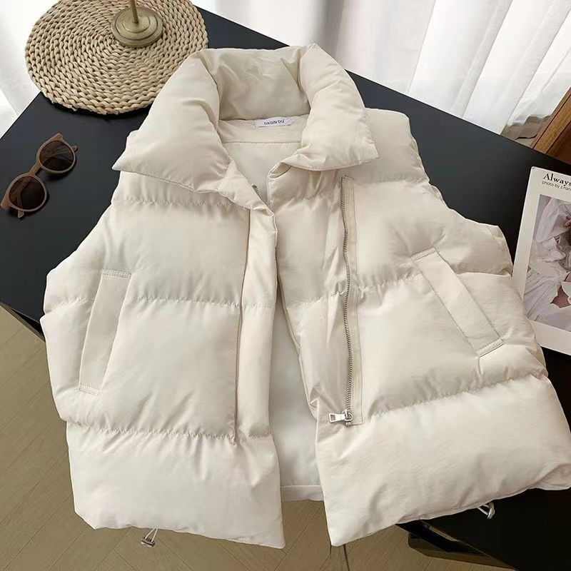 Chic Short Puffer Vest Quilted Outerwear