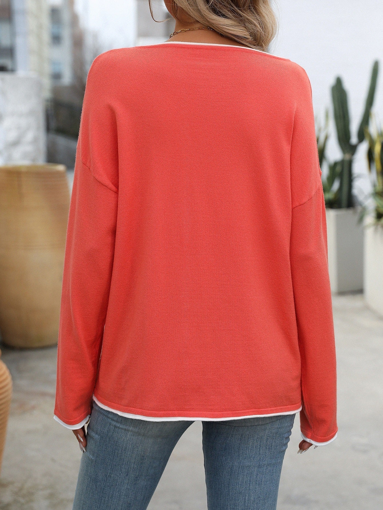 Women's Color Block Knit Sweater