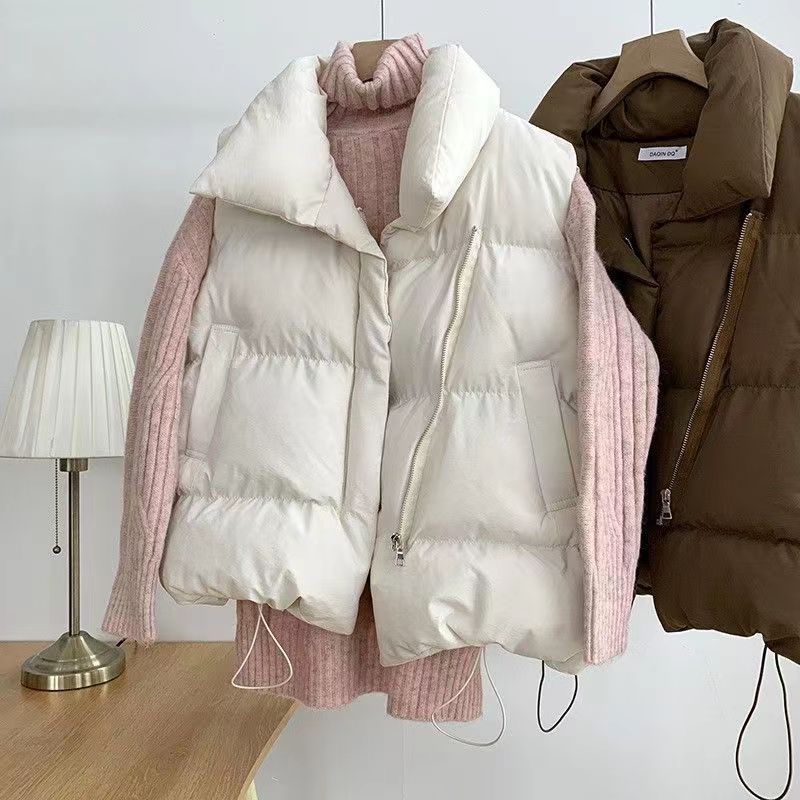 Chic Short Puffer Vest Quilted Outerwear