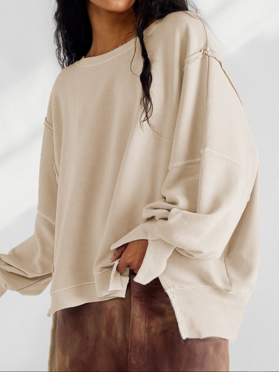 Round Neck Casual Long Sleeve Sweatshirt