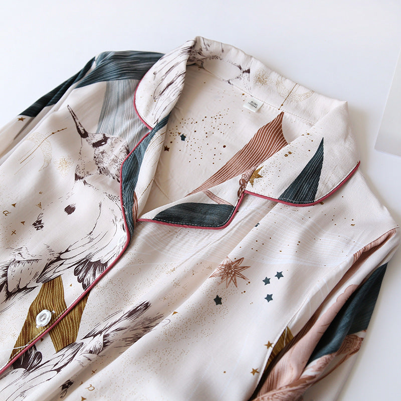 Cotton Long Sleeve Button Pajama Set