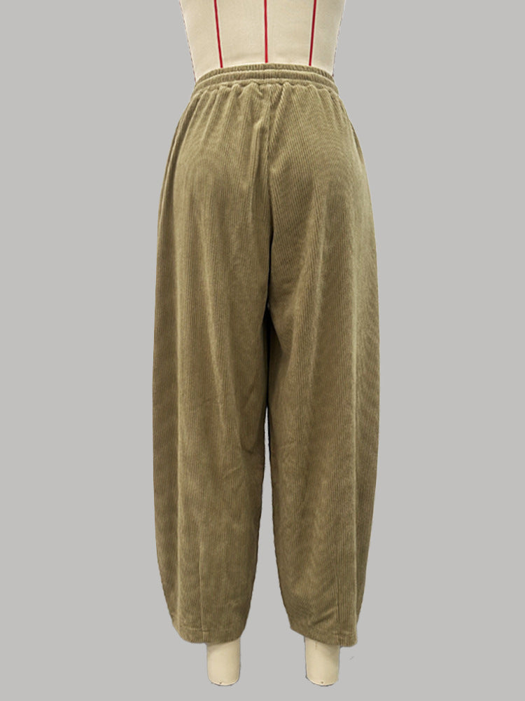 Women Corduroy Wide Leg Pants