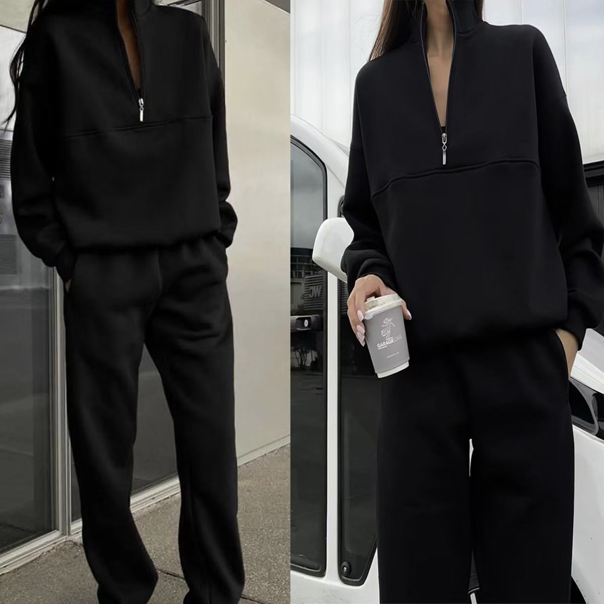 Thick Long Sleeve Sweatshirt and Pants Set