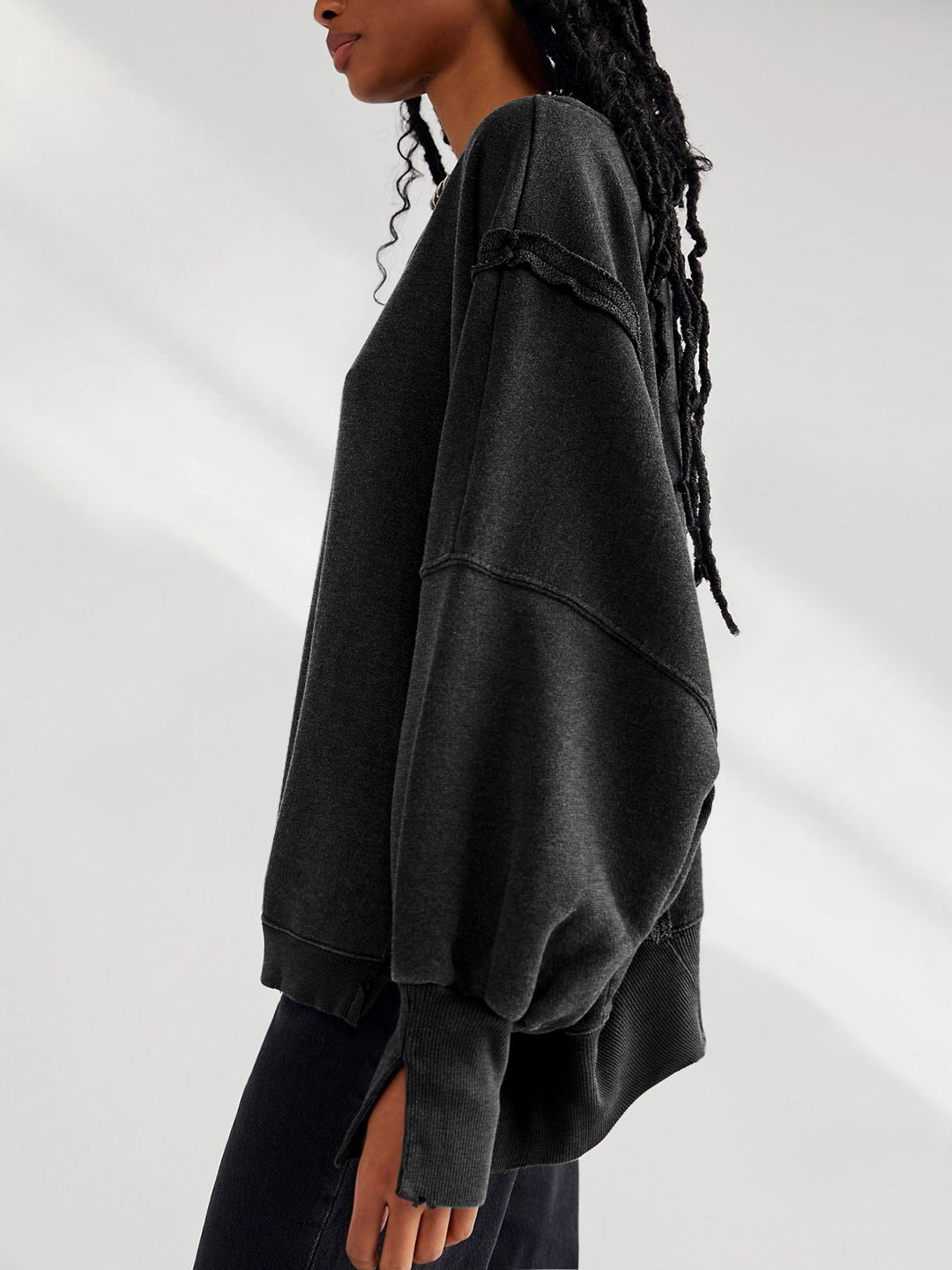 Round Neck Casual Long Sleeve Sweatshirt