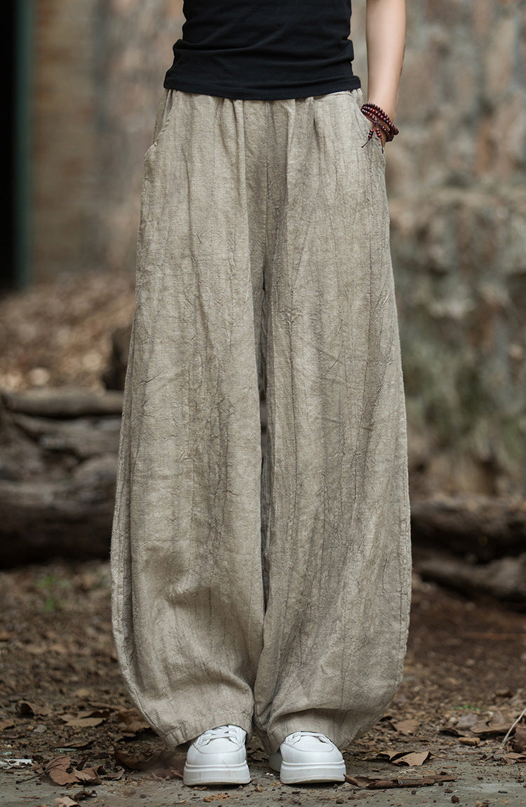 Tie-Dye Ramie Lantern Pants