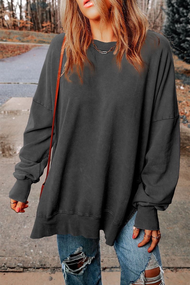 Women's Solid Oversized Sweatshirt