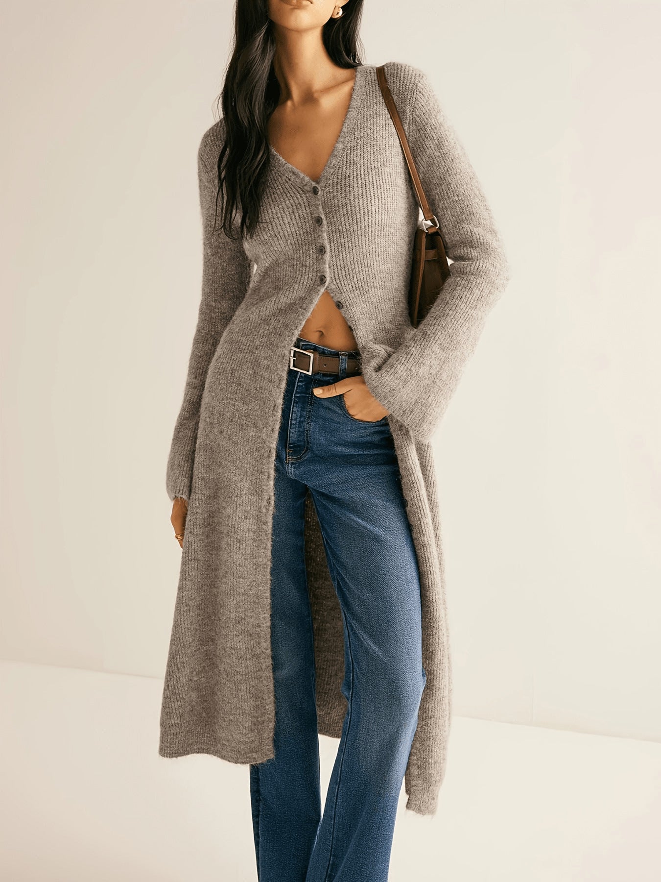 Vintage Longline Knit Cardigan