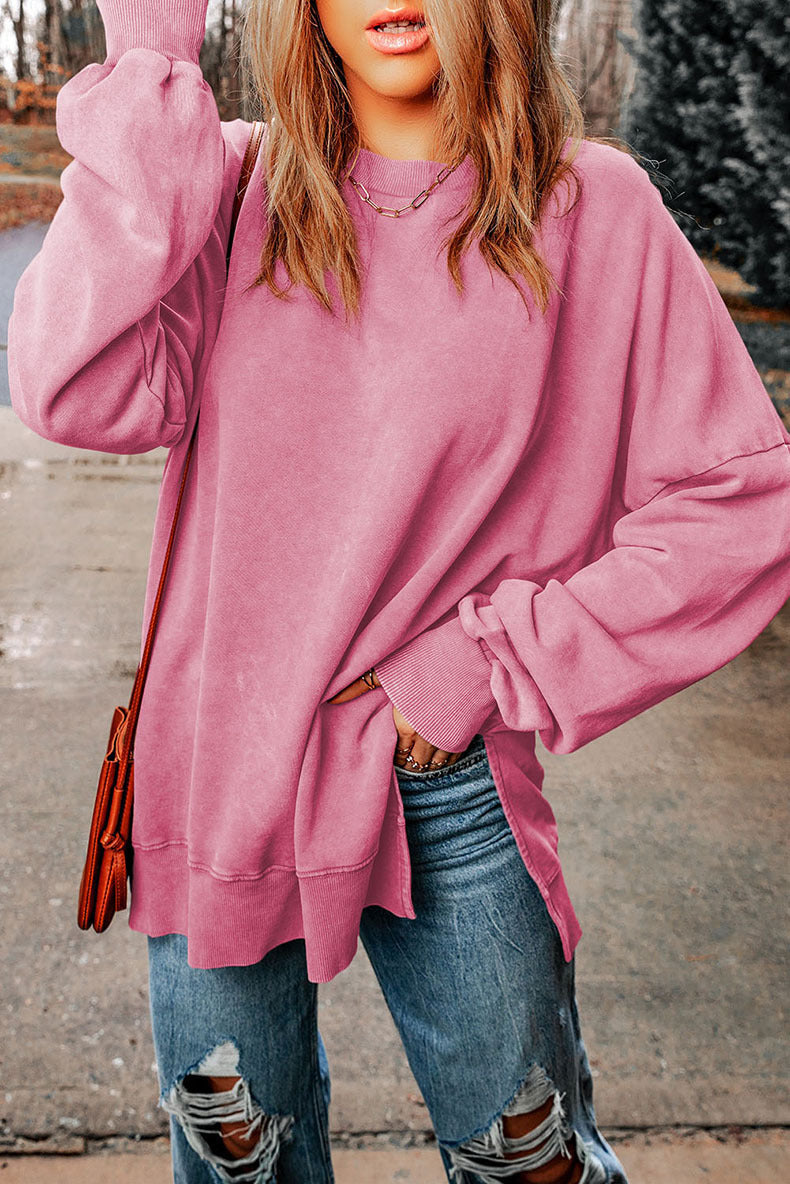 Women's Solid Oversized Sweatshirt