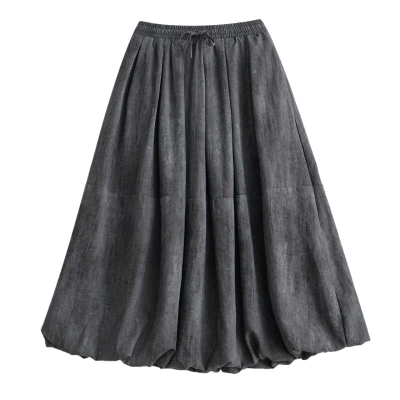 Loose Plus Size Lantern Style Midi Dress