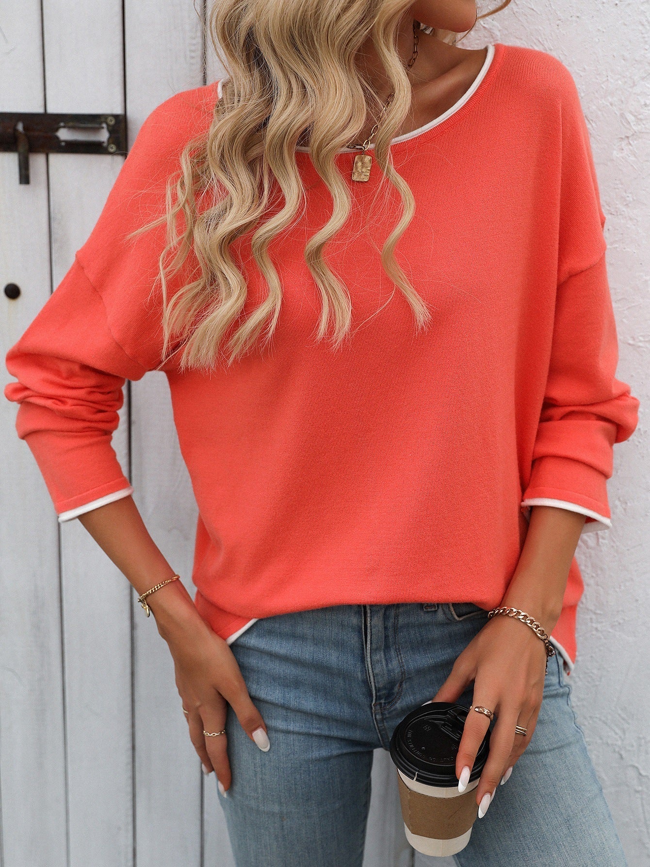 Women's Color Block Knit Sweater