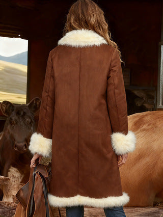 Longline Sherpa Fleece Warm Coat