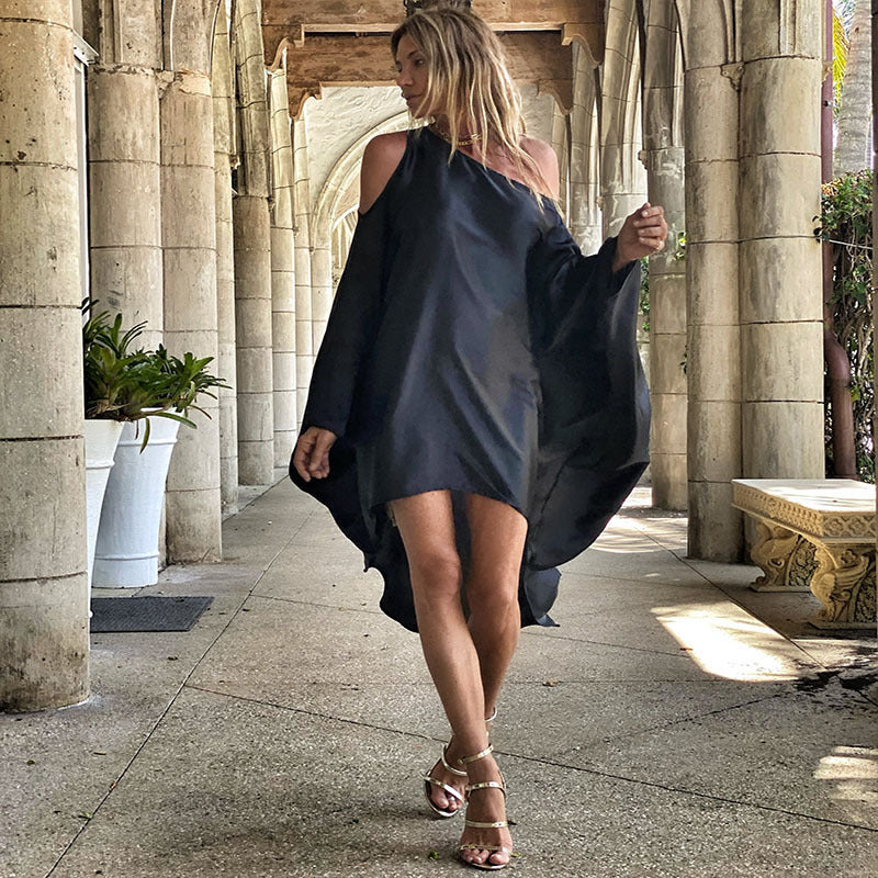 One Shoulder Printed Maxi Dress