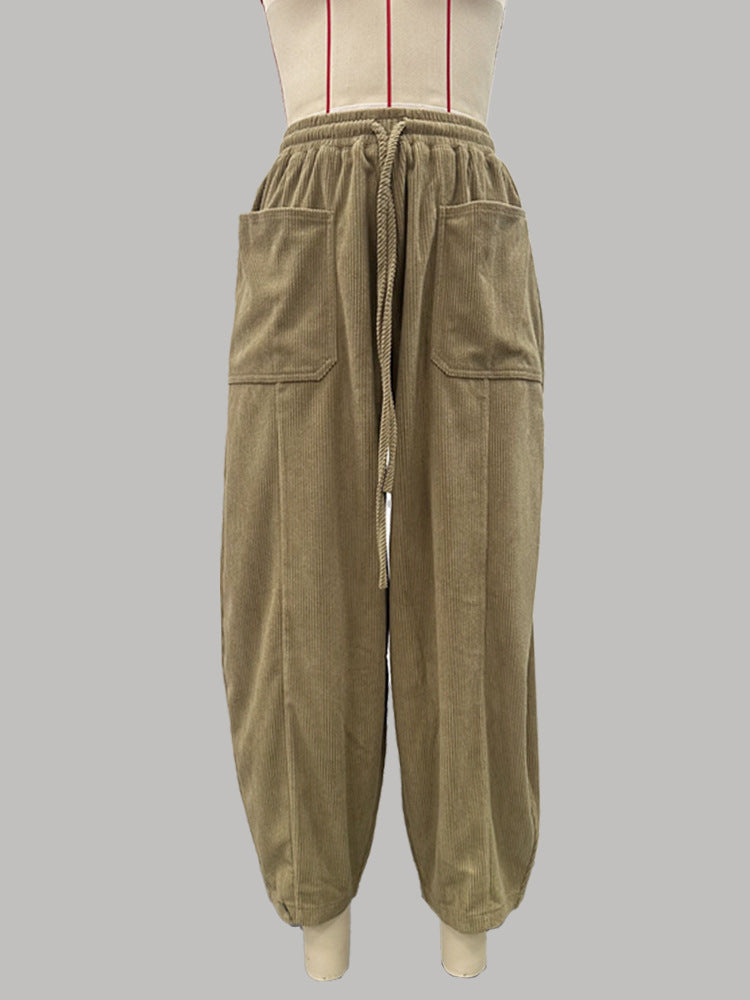 Women Corduroy Wide Leg Pants