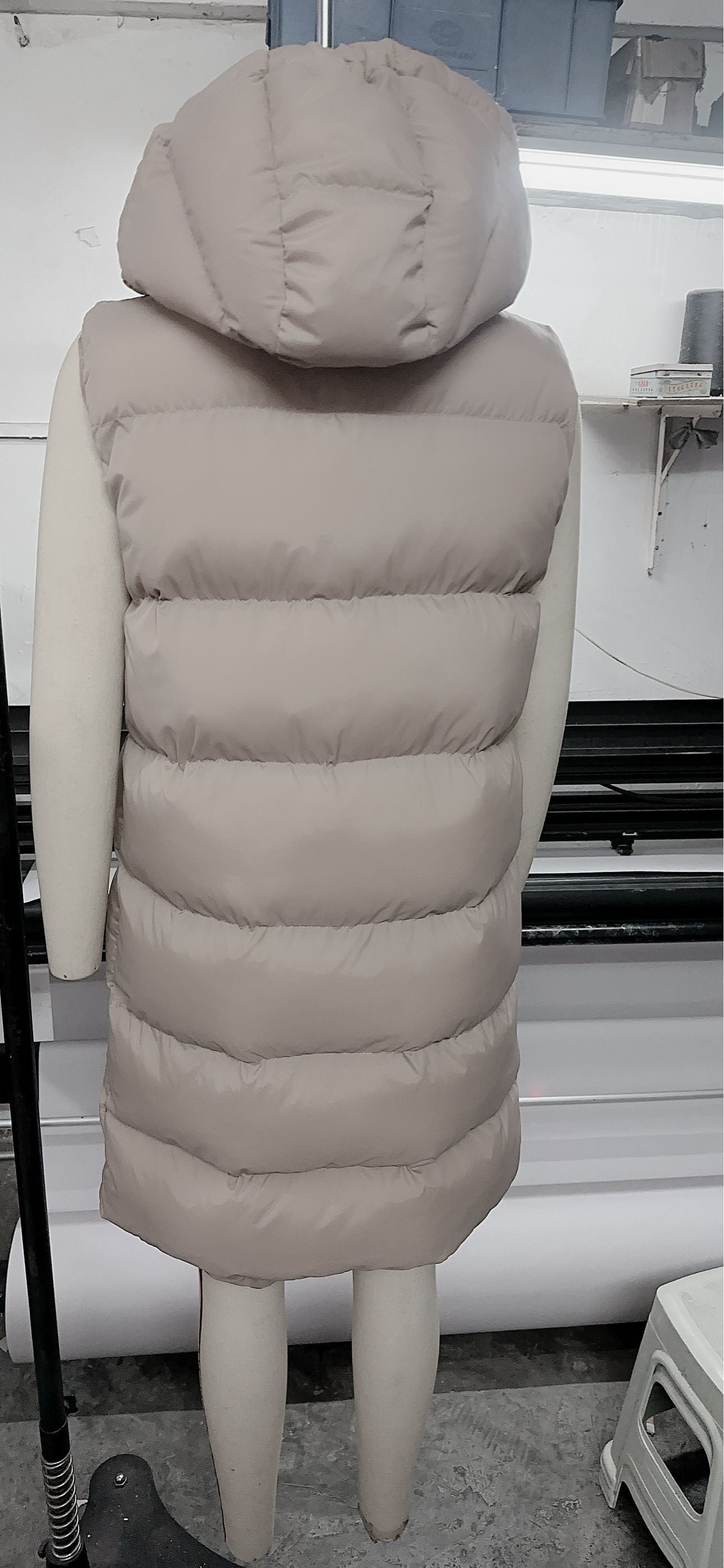 Solid Hooded Longline Zip Vest