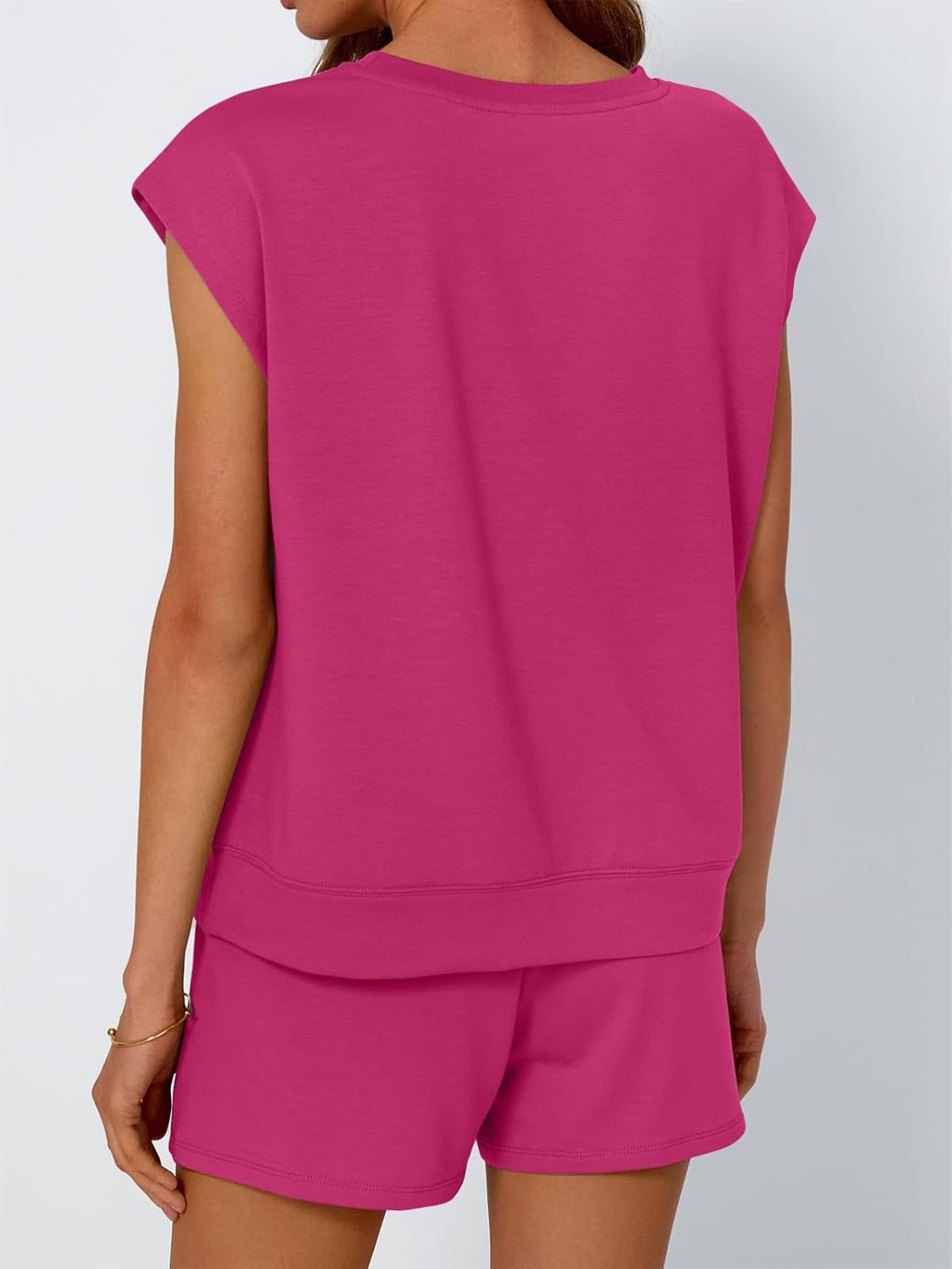 Women Loose Short Sleeve Two-Piece Set