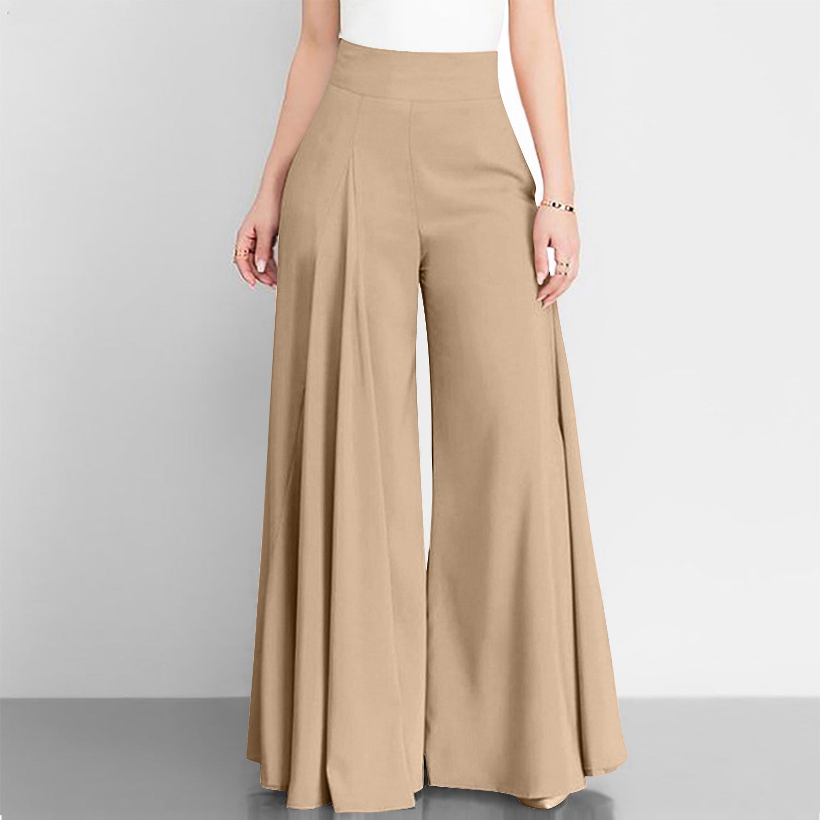 High-Waist Wide Leg Office Pants