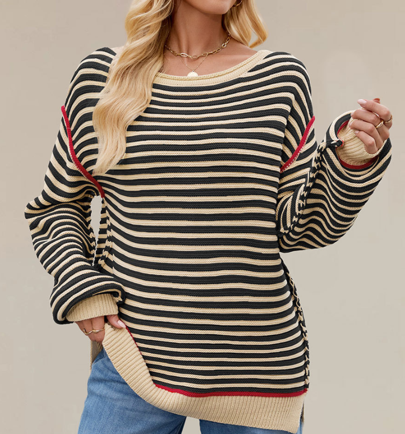 Women's Striped Knit Sweater