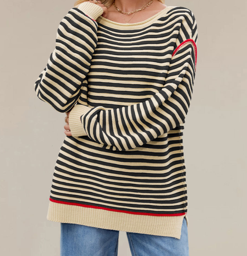 Women's Striped Knit Sweater
