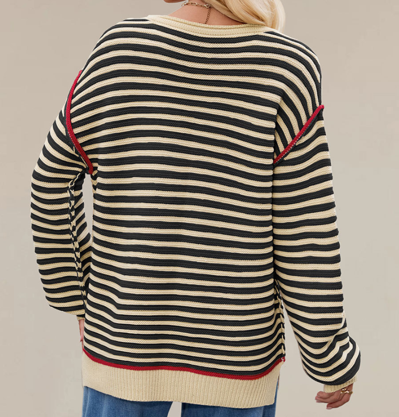 Women's Striped Knit Sweater