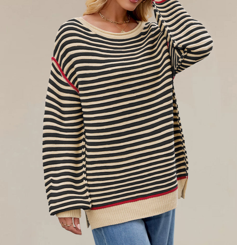 Women's Striped Knit Sweater