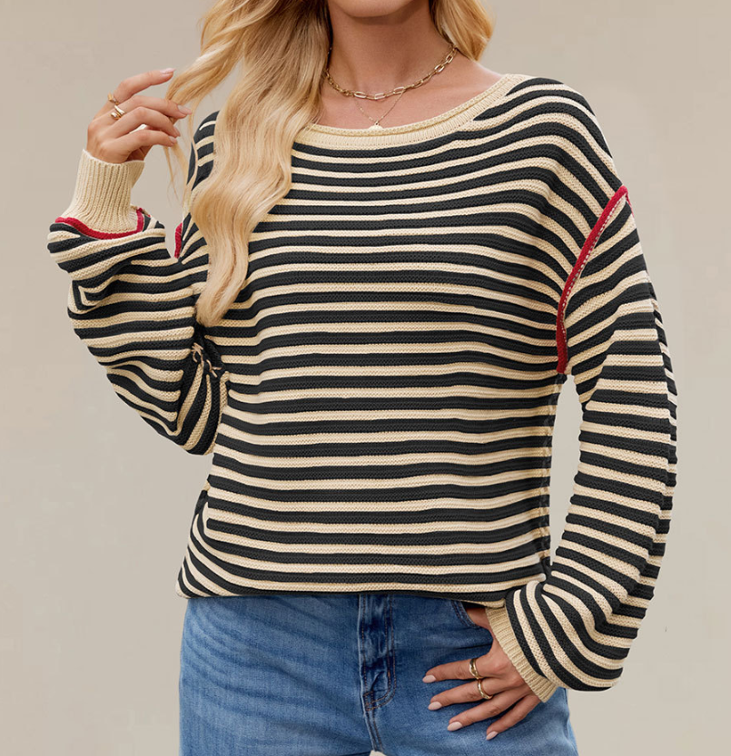 Women's Striped Knit Sweater