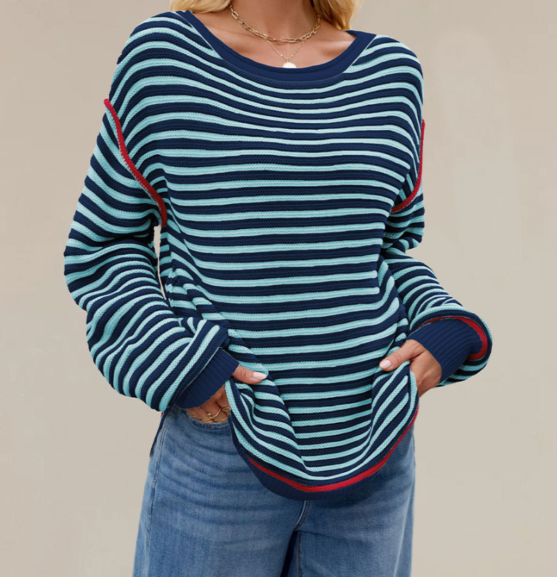 Women's Striped Knit Sweater