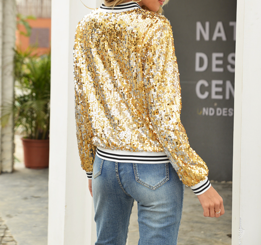 Sequin Long Sleeve Women Jacket