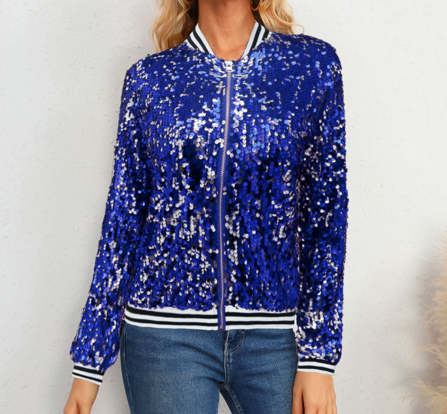 Sequin Long Sleeve Women Jacket