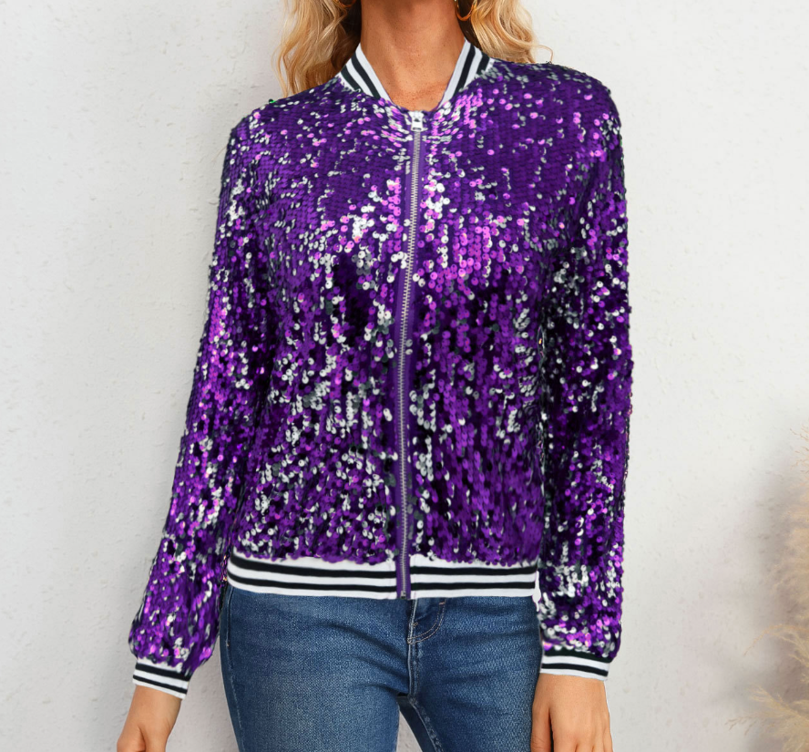 Sequin Long Sleeve Women Jacket