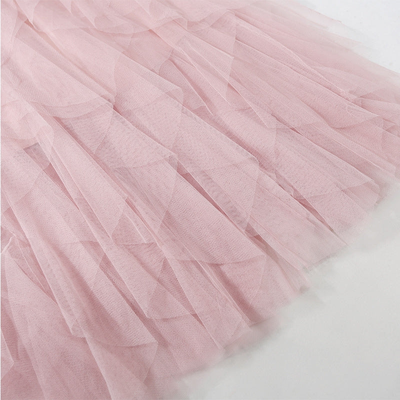 Asymmetrical Layered Mesh Midi Skirt | Romantic Tiered Cake Skirt