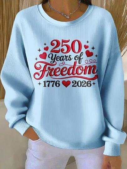Women's 250th Anniversary Embroidered Pattern Sweatshirt