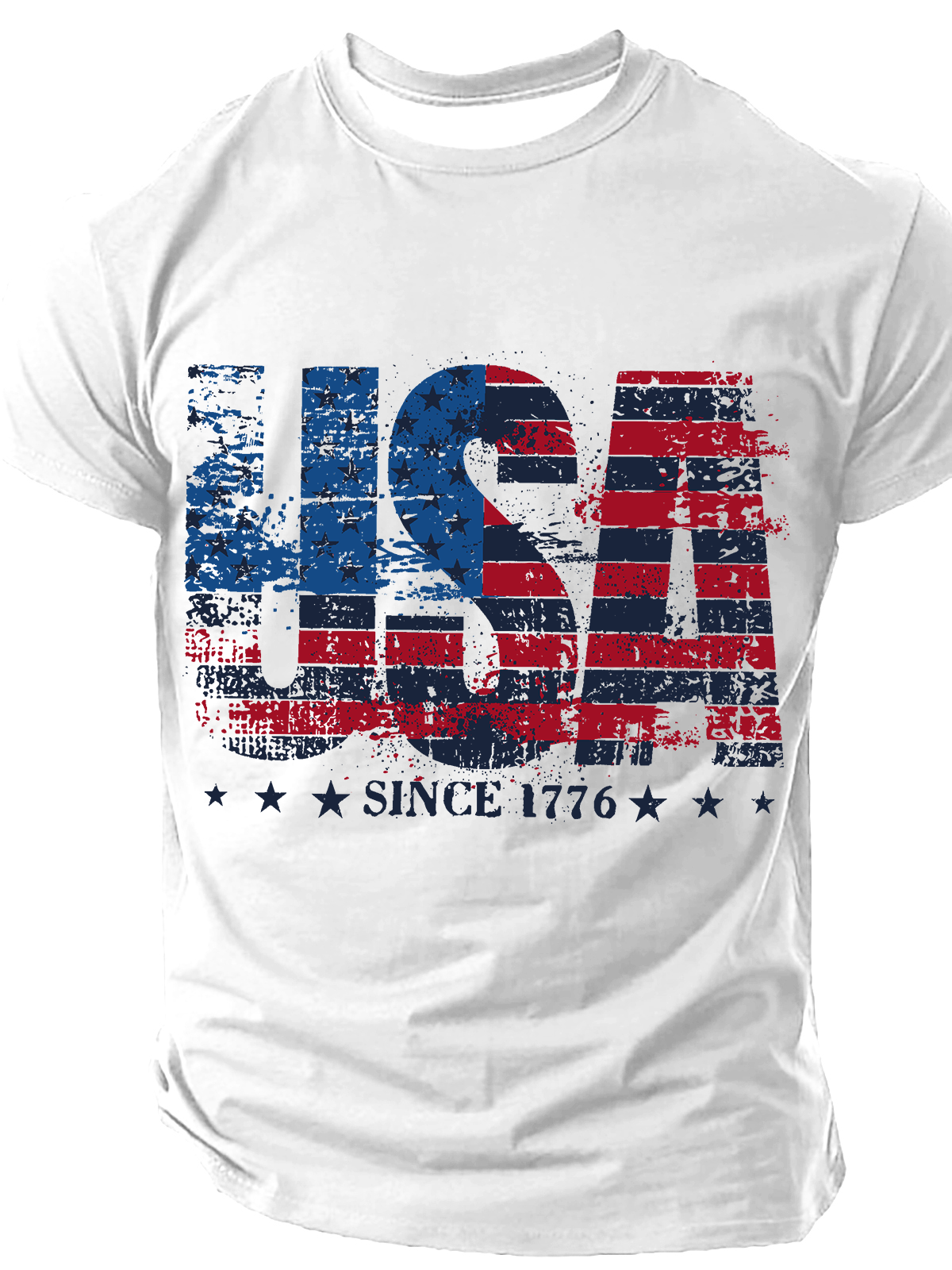 1776 Patriotic Independence Day Vintage Cotton T-Shirt