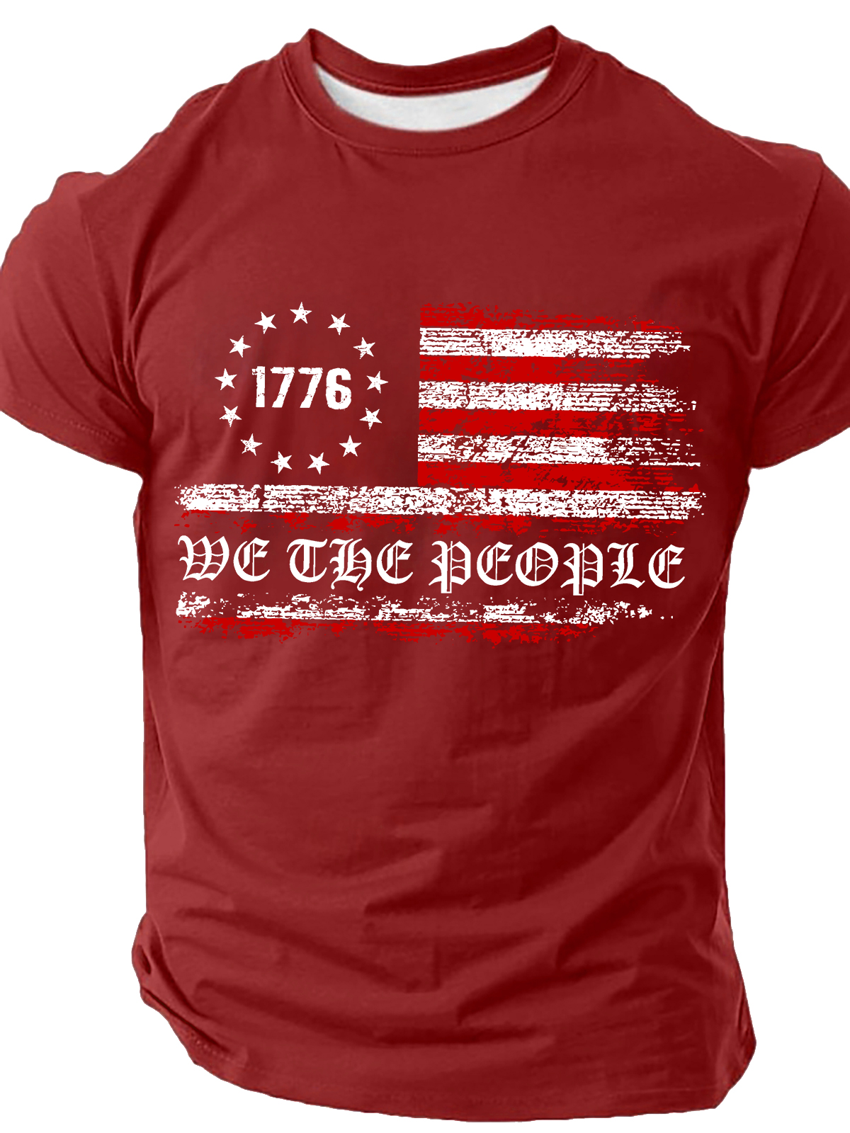 We The People,American Patriotic ,1776 Us Flag Cotton T-Shirt