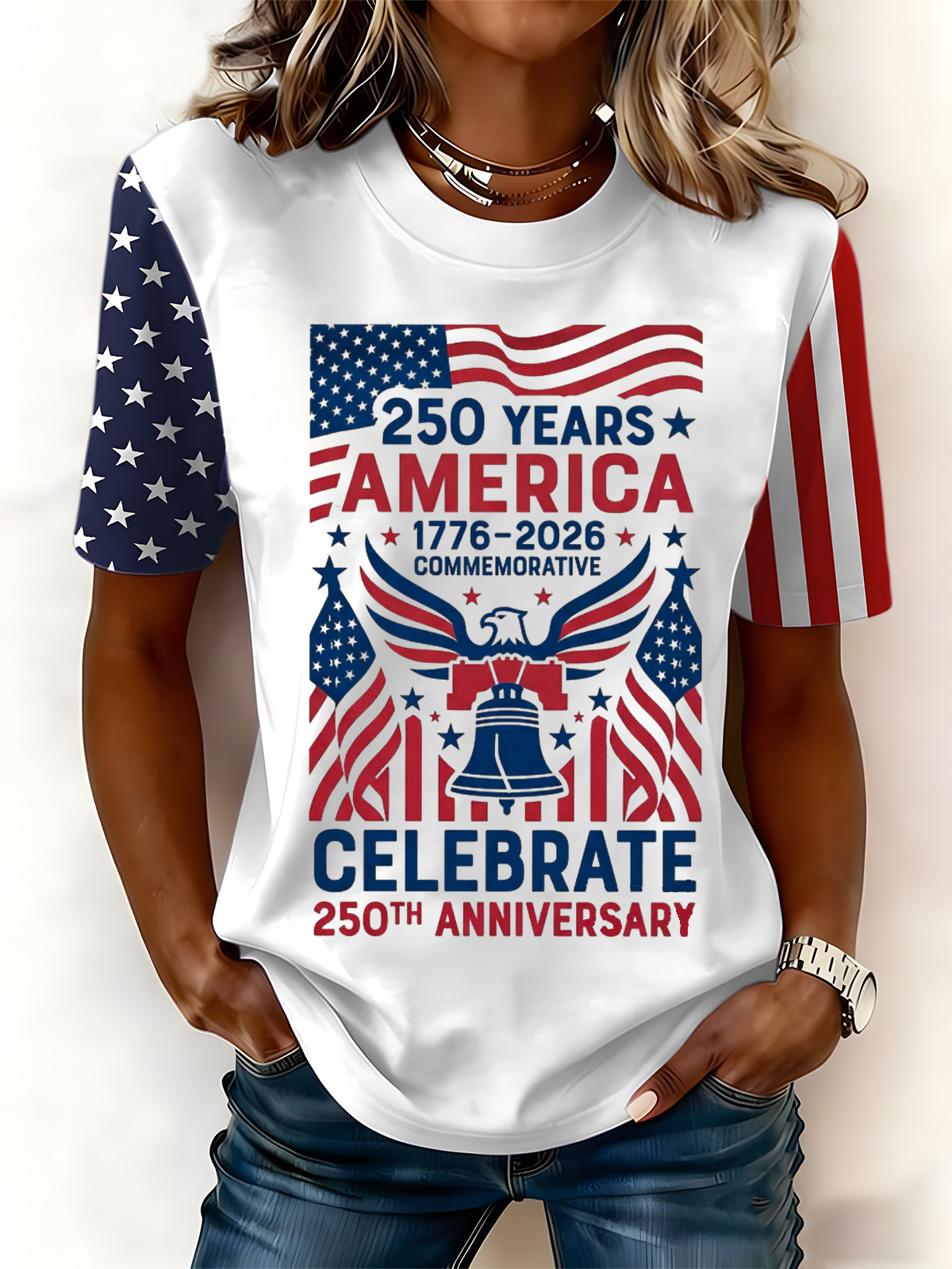 250th anniversary Casual Crew Neck T-Shirt