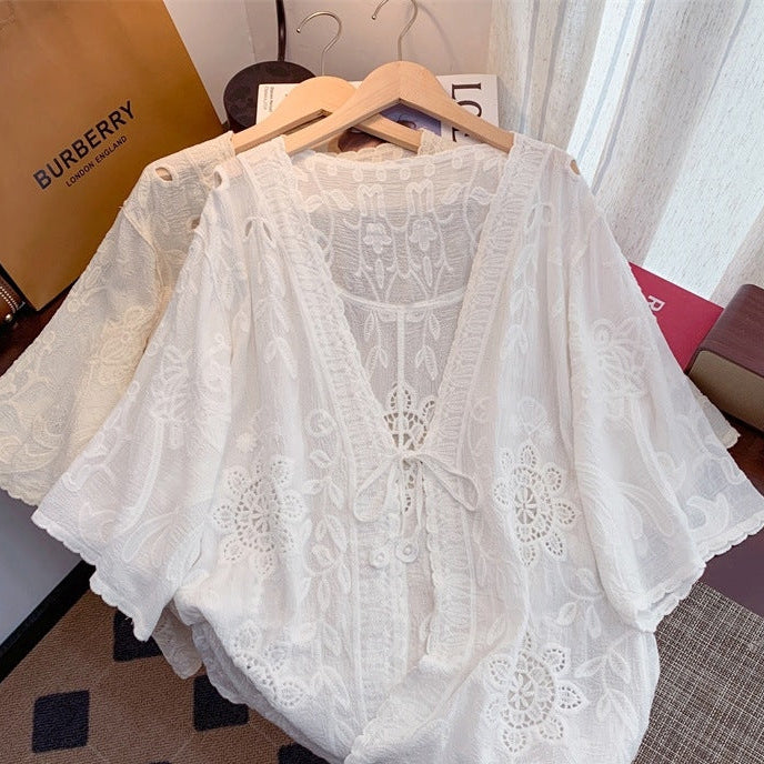 Boho Long Beach Bikini Cover-Up | Loose Plus-Size Resort Swimwear