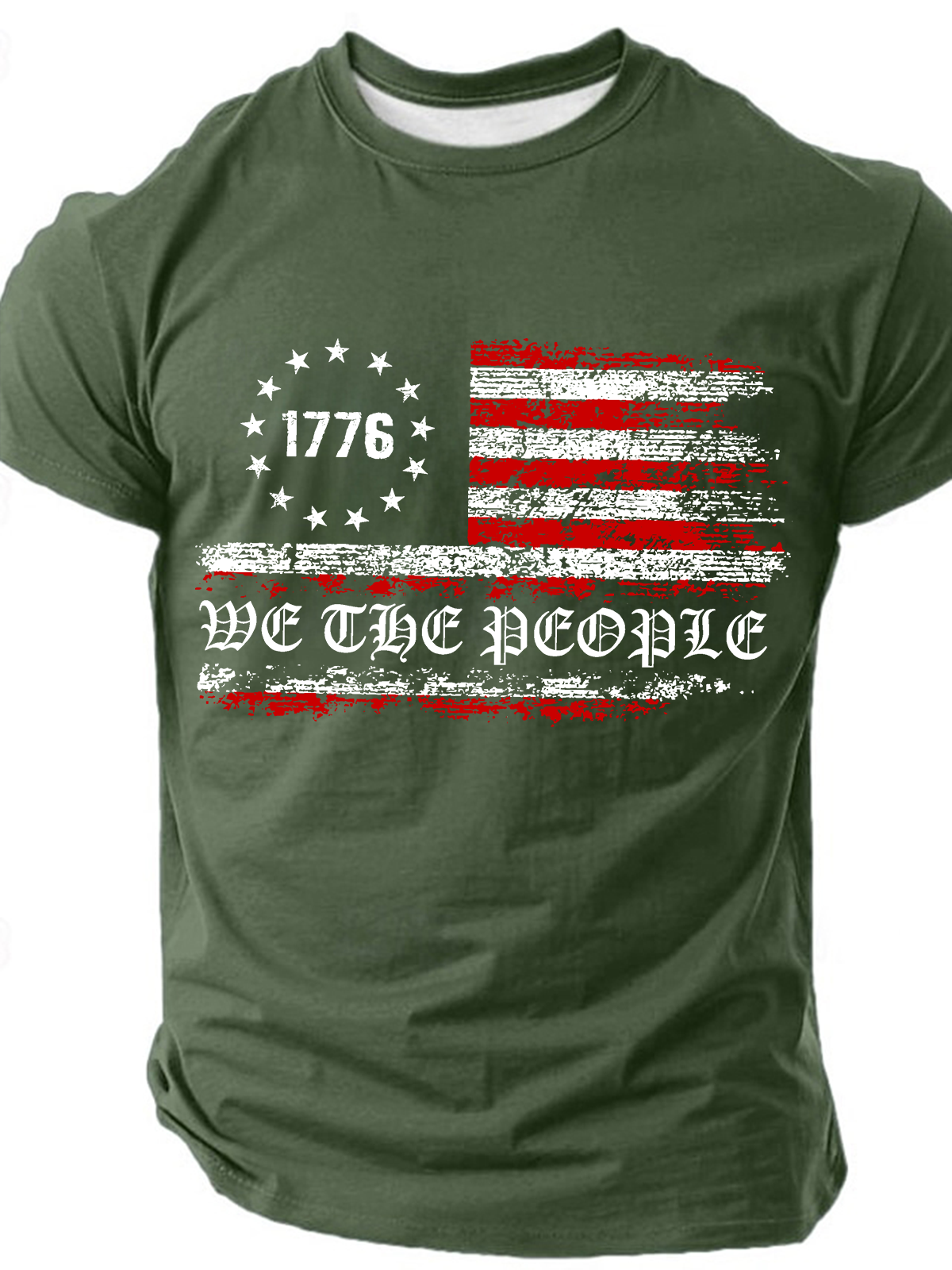 We The People,American Patriotic ,1776 Us Flag Cotton T-Shirt