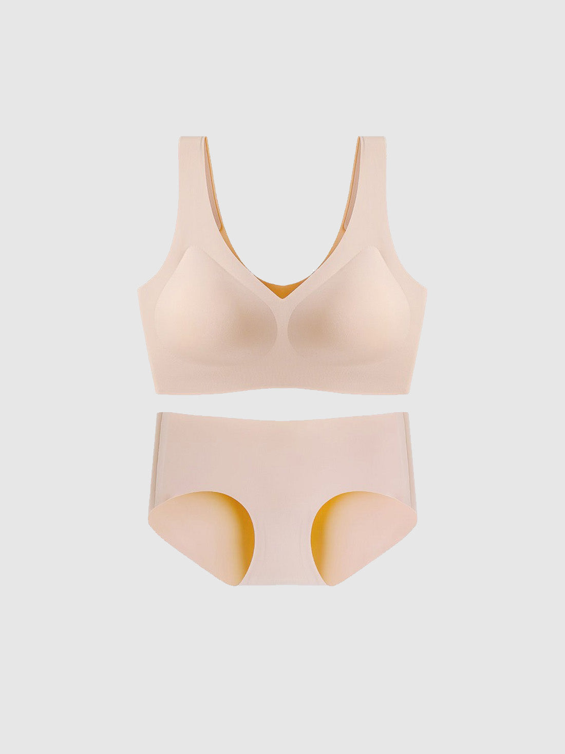 Seamless Comfort V-Neck Sleep Bra Set