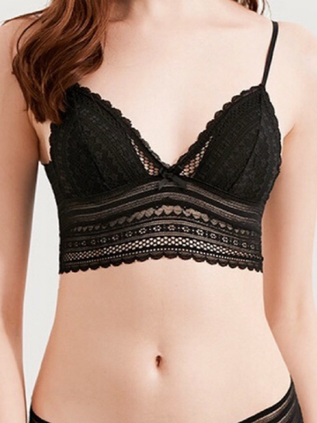 Elegant Wireless U-Back Lace Triangle Bra Set