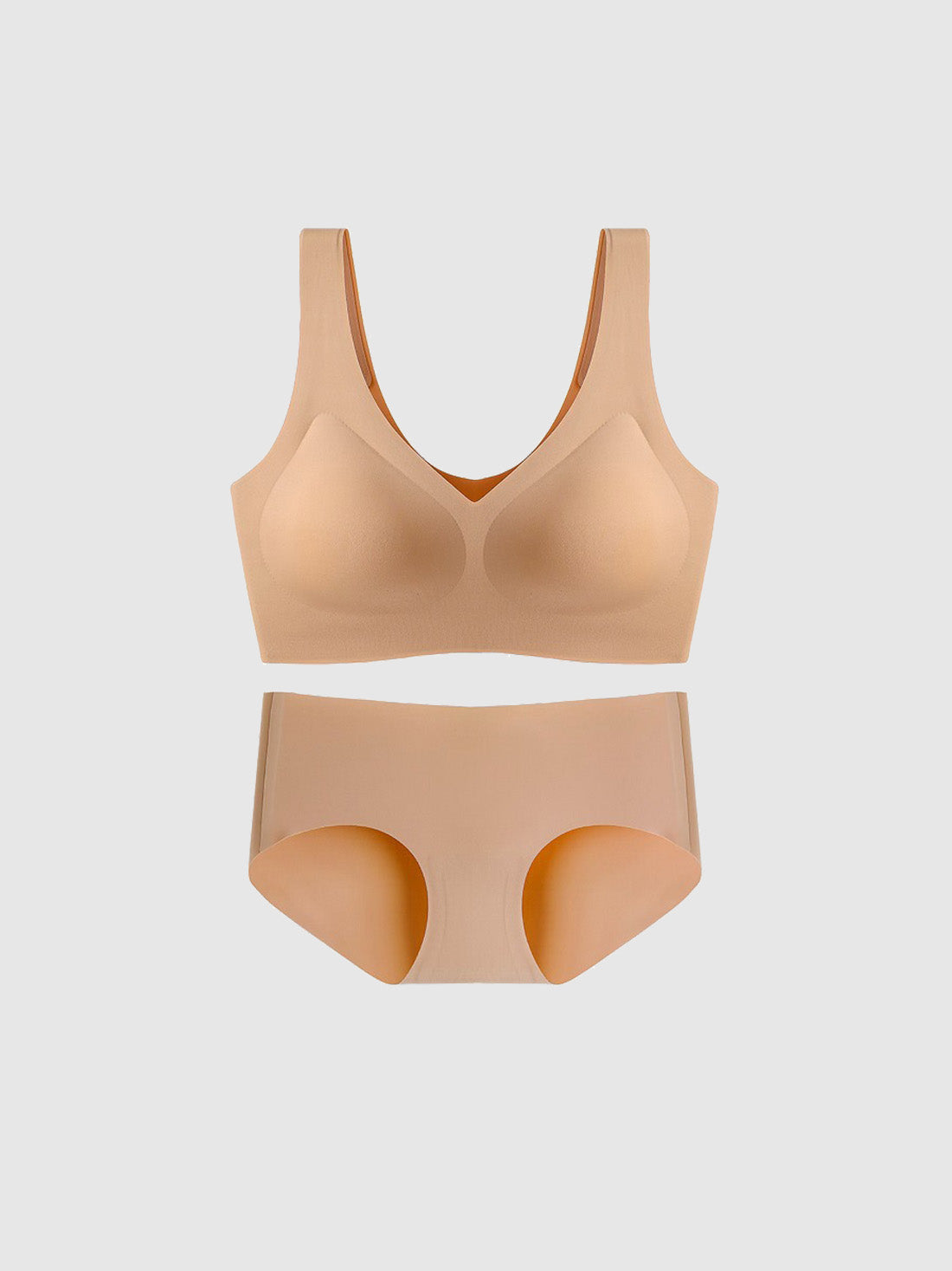 Seamless Comfort V-Neck Sleep Bra Set