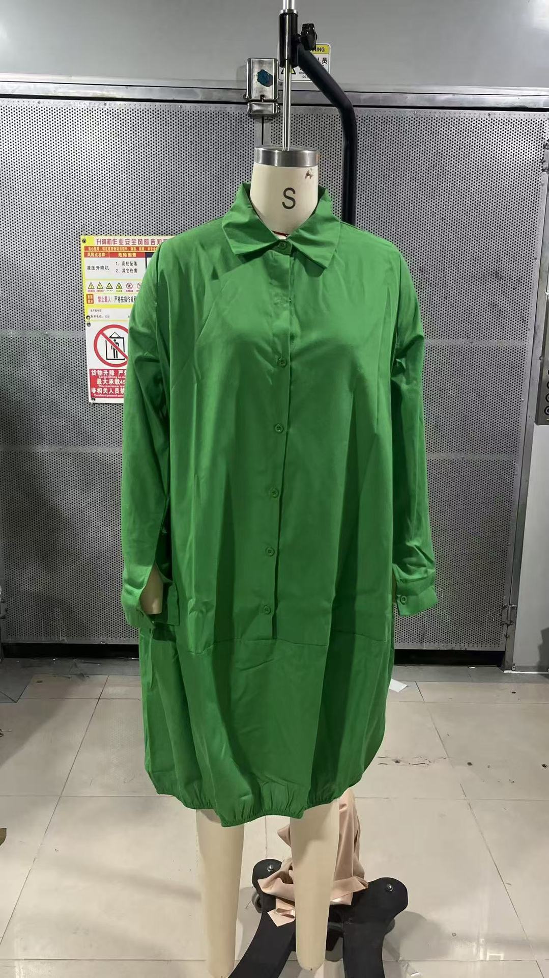 Solid Color Button Front Casual Dress | Cotton A-Line Everyday Dress