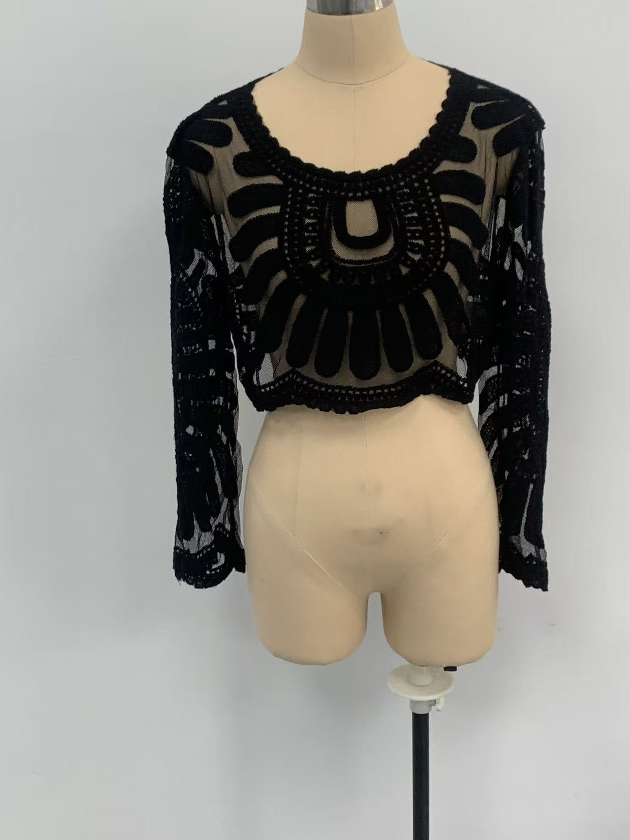 Lace Knit Beach Cover-Up Cardigan | Lightweight Resort Swimwear Layering Top