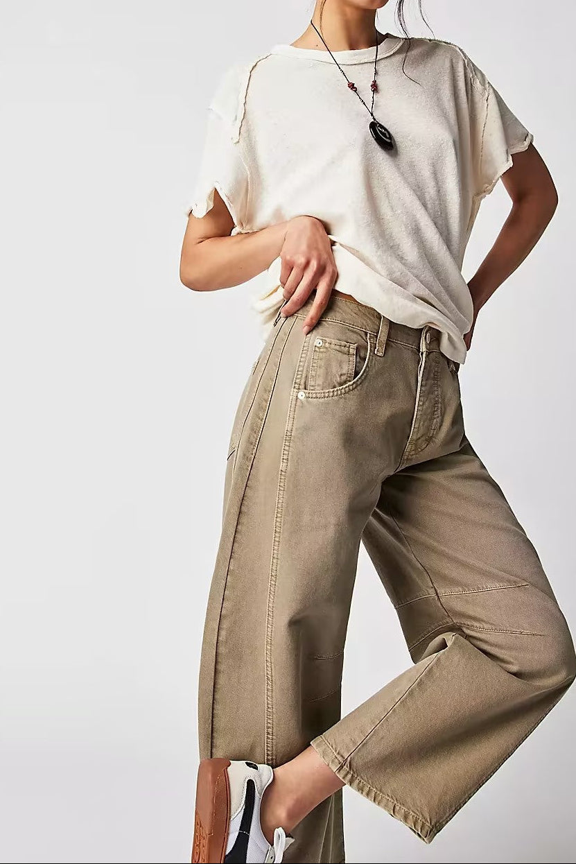 Women's Wide Leg Denim Pants | Relaxed Straight Leg Jeans