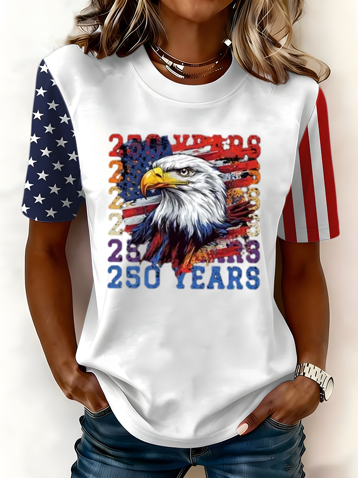 250th anniversary Casual Crew Neck T-Shirt