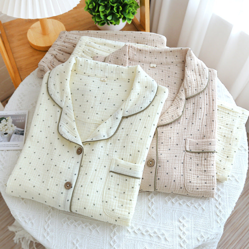 Cotton Long-Sleeve Loungewear Pajama Set | Relaxed Homewear Two-Piece Outfit